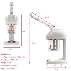 VAPORIZZATORE OZONO PULIZIA DEL VISO ESTETICA DA TAVOLO PORTATILE PROFESSIONALE