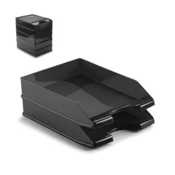 VASCHETTA PORTADOCUMENTI PER UFFICIO COLORE NERO RIPIANO ORGANIZER UFFICIO