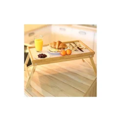 VASSOIO DA LETTO PIEGHEVOLE IN LEGNO DI BAMBU' BAMBOO RICHIUDIBILE 50 X 30 CM