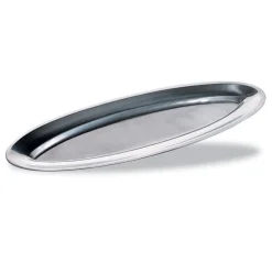 VASSOIO DA PORTATA ACCIOIO INOX OVALE 30CM ANTIPASTI CUCINA PRANZO CENA SERVIZIO