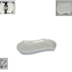 VASSOIO IN CERAMICA BIANCO ONDULATO 32X20 CM PIATTO DA PORTATA PER ANTIPASTI