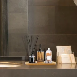 VASSOIO MULTIUSO IN BAMBÙ DECORATIVO ORGANIZER OVALE PER BAGNO CUCINA 26.5X9CM 10852