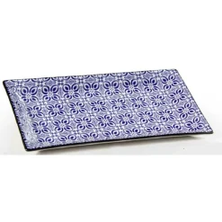 VASSOIO RETTANGOLARE MARRAKECH 29X16X2CM DELUXE MULTIUSO 6 COLORI CERAMICA 771675