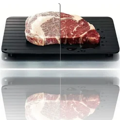 VASSOIO TEGLIA DI SCONGELAMENTO VELOCE PER ALIMENTI 23X16.5CM PIASTRA ALLUMINIO