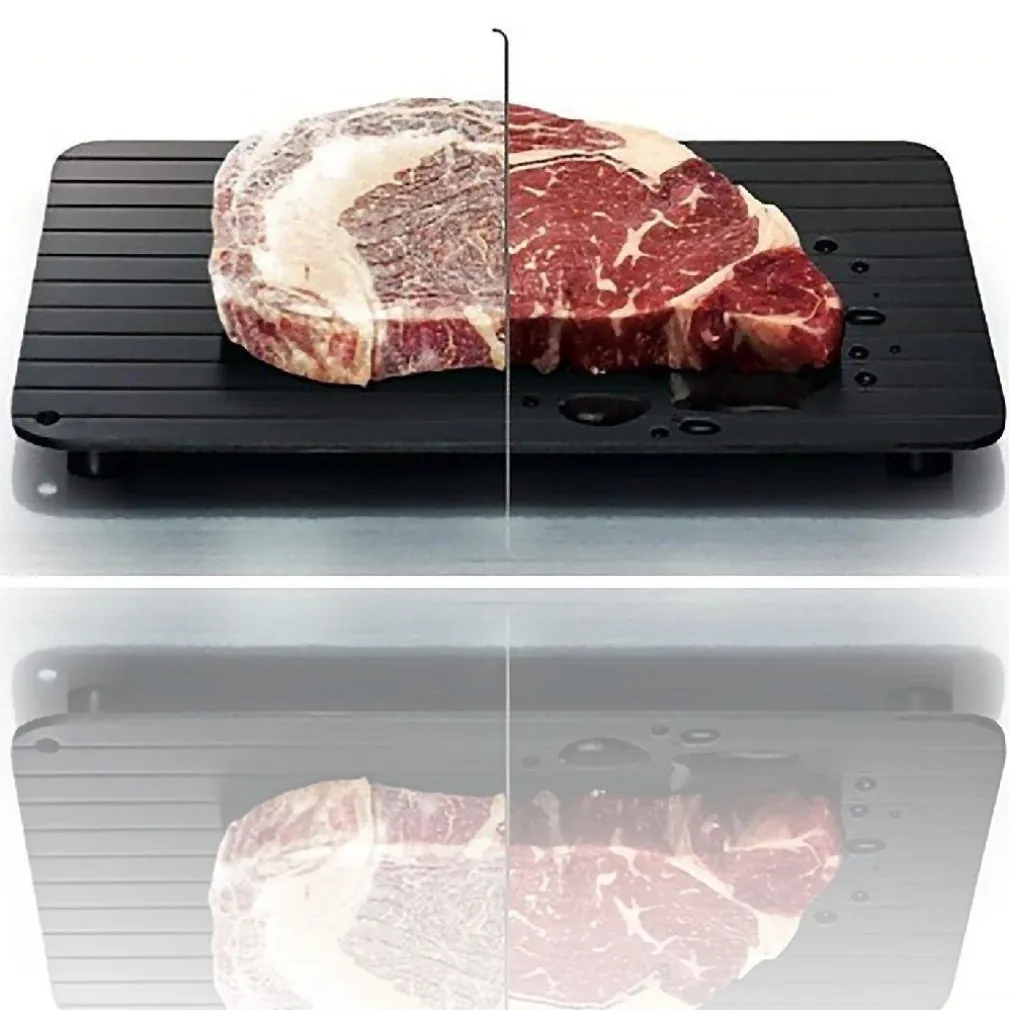 VASSOIO TEGLIA DI SCONGELAMENTO VELOCE PER ALIMENTI 23X16.5CM PIASTRA ALLUMINIO