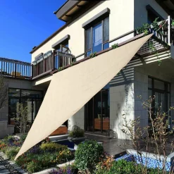 VELA TELO PARASOLE 3,6 X 3,6 MT TENDA TRIANGOLARE OMBREGGIANTE GIARDINO TESSUTO