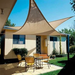 VELA TELO PARASOLE 3,6 X 3,6 MT TENDA TRIANGOLARE OMBREGGIANTE GIARDINO TESSUTO