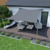 VELA TENDA QUADRATA PARASOLE PROTEZIONE SOLE OMBREGGIATURA GIARDINO 3X3MT GRIGIO 222584