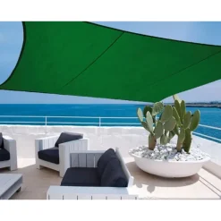 VELA TENDA RETTANGOLARE PARASOLE PROTEZIONE SOLE OMBRA GIARDINO 2X3 MT VERDE 017031
