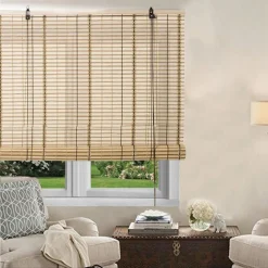 VENEZIANA AVVOLGIBILE BAMBÙ 100X180CM TENDA TAPPARELLA A RULLO DA SOLE OSCURANTE