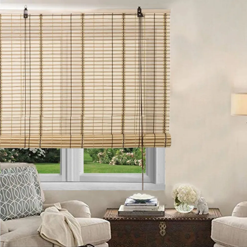 VENEZIANA AVVOLGIBILE BAMBÙ 100X180CM TENDA TAPPARELLA A RULLO DA SOLE OSCURANTE