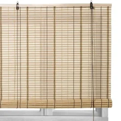 VENEZIANA AVVOLGIBILE BAMBÙ 120X200CM TENDA TAPPARELLA A RULLO DA SOLE OSCURANTE