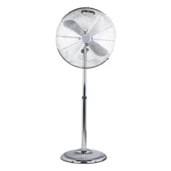 VENTILATORE A PIANTANA VINTAGE CROMO 65 W CON 4 PALE IN ALLUMINIO CAVO 1,8MT 6506037