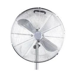 VENTILATORE A PIANTANA VINTAGE CROMO 65 W CON 4 PALE IN ALLUMINIO CAVO 1,8MT 6506037