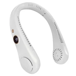 VENTILATORE DA COLLO PORTATILE DISPLAY 5 LIVELLI VELOCITÀ RICARICABILE USB SPORT