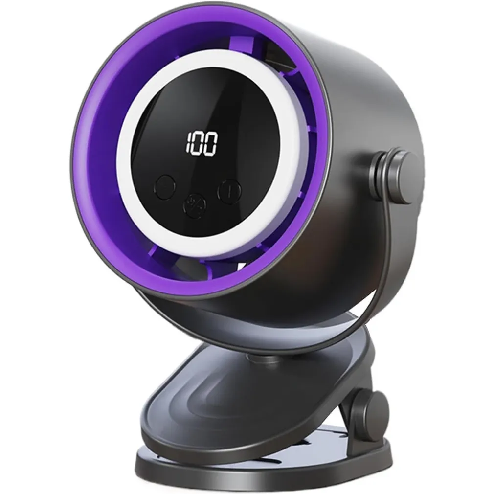 VENTILATORE DA TAVOLO USB ELETTRICO RAFFREDDAMENTO DESIGN LUCE NOTTURNA CAMERA SCRIVANIA