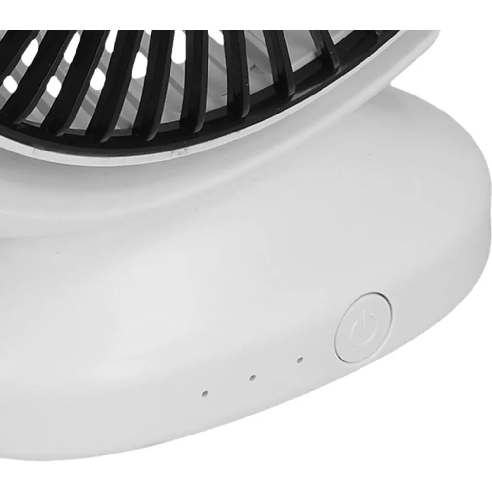 VENTILATORE DA TAVOLO USB SILENZIOSA CON ROTAZIONE TESTA FLUSSO D'ARIA A 3 LIVELLI