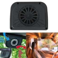 VENTILATORE FAN ASPIRATORE ARIA CALDA IN ENERGIA SOLARE AUTO CAMPER MONTAGGIO