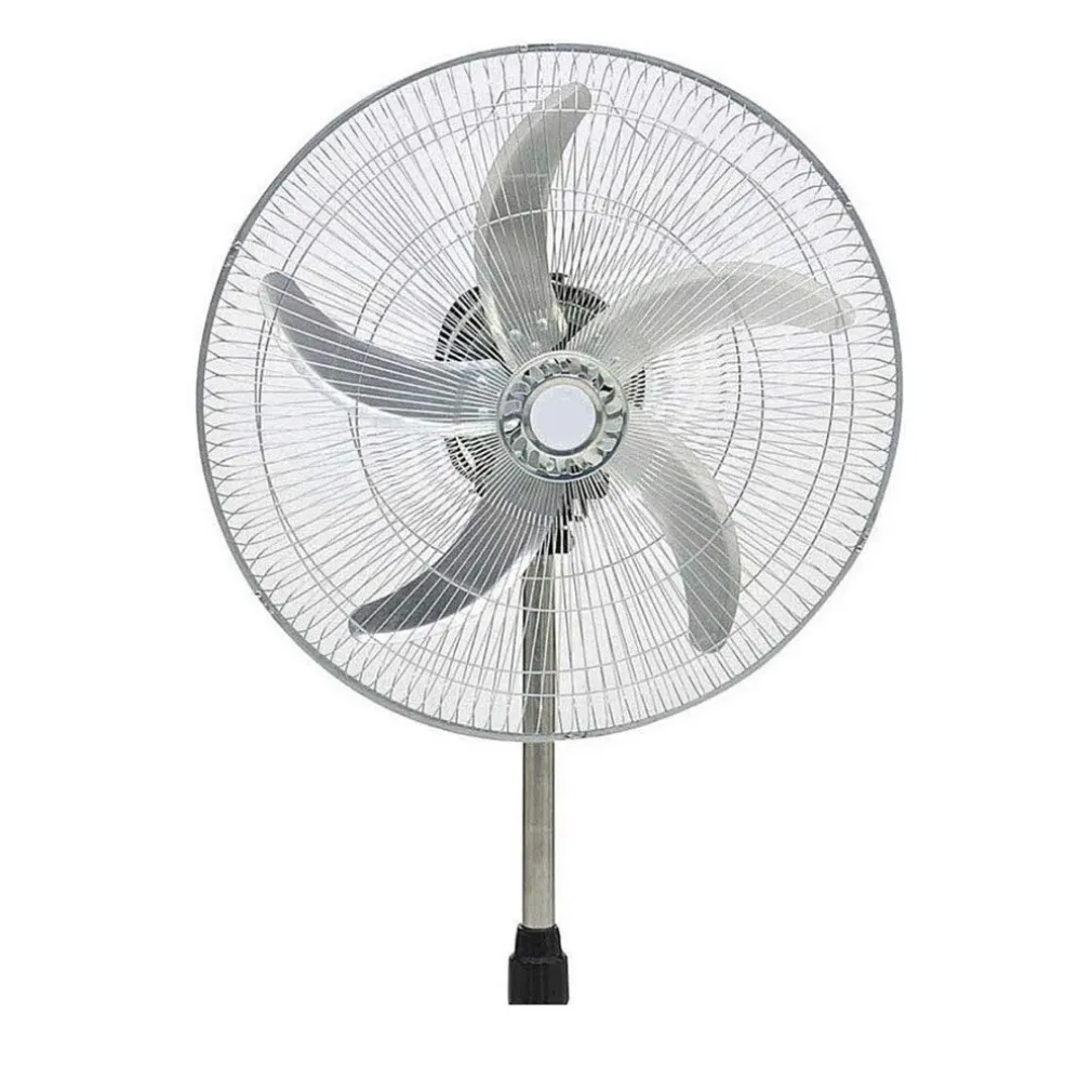 VENTILATORE IN ACCIAIO 65W A PIANTANA ANTIRIBALTAMENTO CON 5 PALE 3 VELOCITÀ 6057001ML