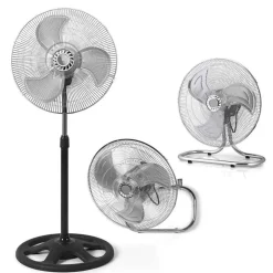 VENTILATORE 3IN1 PIANTANA DA TAVOLO PARETE 3 VELOCITÀ OSCILLAZIONE 55W PALE 45CM