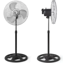 VENTILATORE 3IN1 PIANTANA DA TAVOLO PARETE 3 VELOCITÀ OSCILLAZIONE 55W PALE 45CM