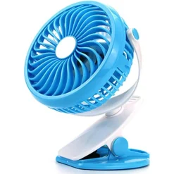 VENTILATORE ORIENTABILE A 4 PALE STAND CON PINZA A CLIP ROTAZIONE A 360 GRADI