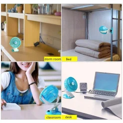 VENTILATORE ORIENTABILE A 4 PALE STAND CON PINZA A CLIP ROTAZIONE A 360 GRADI