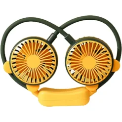 VENTILATORE PORTATILE DA APPENDERE AL COLLO 2 VELOCITÀ USB RICARICABILE PER SPORT VIAGGI