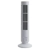 VENTILATORE VERTICALE A TORRE SENZA PALE PORTATILE RICARICA USB 3W 2 VELOCITA' 11X34CM