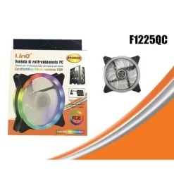 VENTOLA RAFFREDDAMENTO DISSIPAZIONE COOLING FUN PER TELAIO PC LUCE LED RGB F1225QC