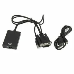 VGA MASCHIO CON CAVO AUDIO A HDMI CAVI ADATTATORE CONVERTITORE PER HDTV DVD