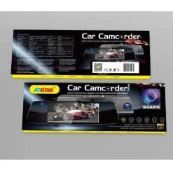 VIDEOCAMERA DASH CAM PER AUTO 5,5" TOUCH SCREEN SPECCHIETTO RETROVISORE Q-CA579