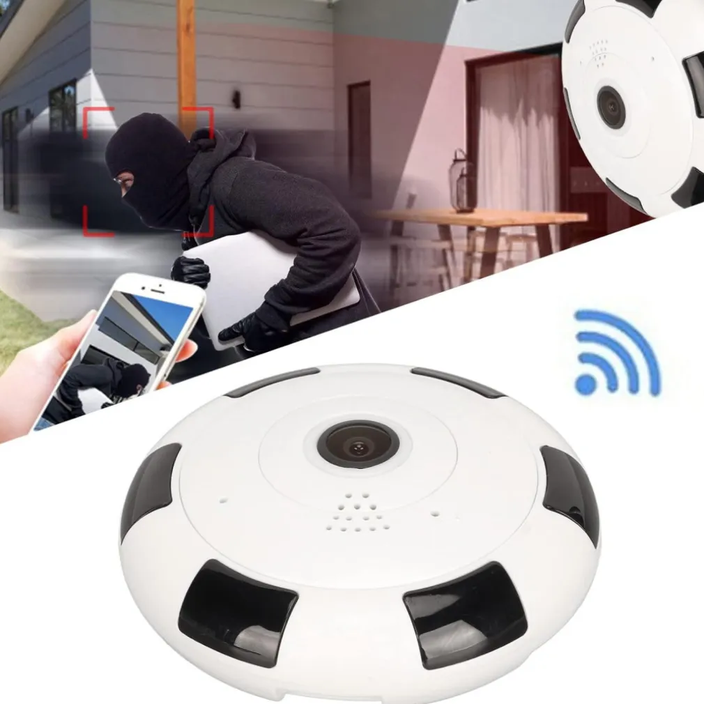 VIDEOCAMERA V380S IP SORVEGLIANZA PANORAMICA VR CAM 360° WIFI TELECAMERA