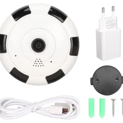 VIDEOCAMERA V380S IP SORVEGLIANZA PANORAMICA VR CAM 360° WIFI TELECAMERA