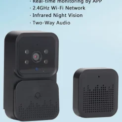 VIDEOCITOFONO CAMPANELLO SENZA FILI DA ESTERNO IMPERMEABILE IP67 SCHERMO IPS 4,3''