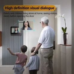 VIDEOCITOFONO CAMPANELLO SENZA FILI DA ESTERNO IMPERMEABILE IP67 SCHERMO IPS 4,3''