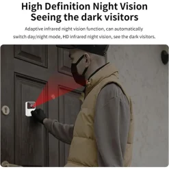 VIDEOCITOFONO WIRELESS TELECAMERA SCHERMO IPS 4,3