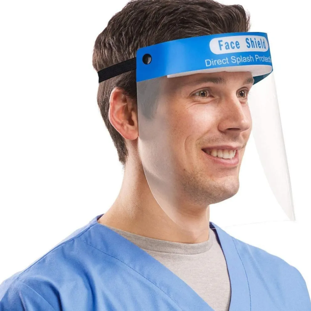 VISIERA PROTETTIVA A PROTEZIONE TOTALE UNIVERSALE X TESTA E OCCHI RIUTILIZZABILE