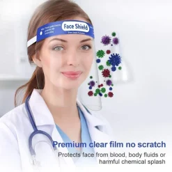 VISIERA PROTETTIVA A PROTEZIONE TOTALE UNIVERSALE X TESTA E OCCHI RIUTILIZZABILE