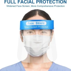 VISIERA PROTETTIVA A PROTEZIONE TOTALE UNIVERSALE X TESTA E OCCHI RIUTILIZZABILE