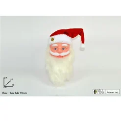 VISO DI BABBO NATALE CON MUSICA MOVIMENTO DECORAZIONE ADDOBBO NATALIZIO