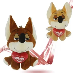 VOLPE 30 CM PELUCHE CON CUORE TI AMO IDEA REGALO SAN VALENTINO COLORI ASS. 92454