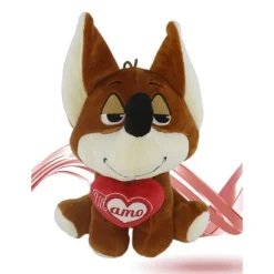 VOLPE PELUCHE 22 CM CON CUORE TI AMO IDEA REGALO SAN VALENTINO COL. ASS. 92447