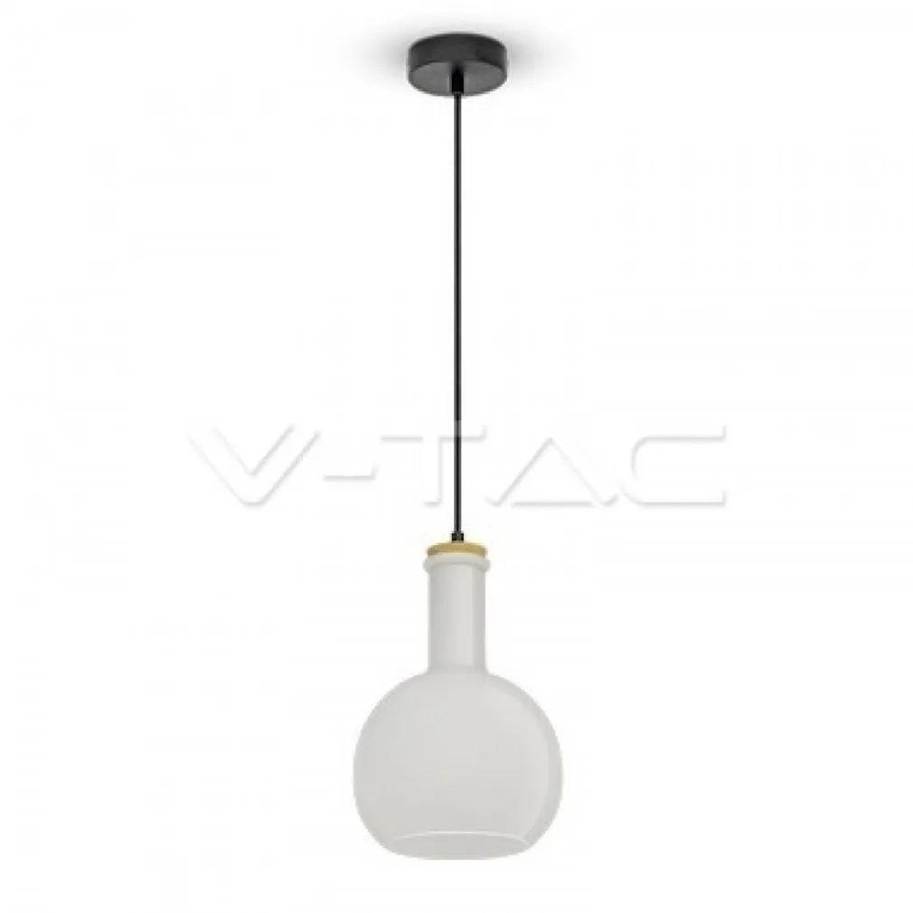 V-TAC VT-7205 LAMPADARIO A SOSPENSIONE IN VETRO CON PORTALAMPADA E27