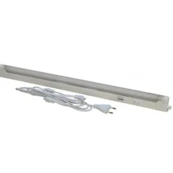8W TUBO NEON 45CM LED COMPLETO DI PLAFONIERA T5 LUCE BIANCO FREDDO 6500K CAVO 1M