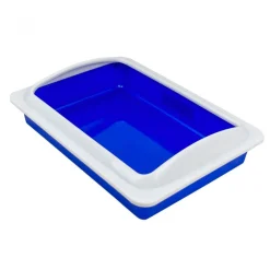 WELKHOME LETTIERA CON BORDO RIALZATO SMONTABILE PER GATTI GATTO 35 X 45 X 10 CM