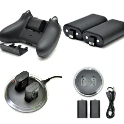 2x BATTERIA RICARICABILE + DI RICARICA DOCK STAZIONE PER XBOX ONE JOYSTICK