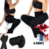 3x LEGGINGS / COLLANT A-88003 DONNA FELPATI TERMICI ELEGANTI 3PZ. COLORE NERO