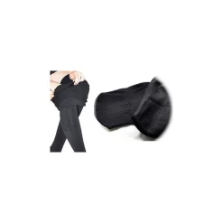 3x LEGGINGS / COLLANT A-88003 DONNA FELPATI TERMICI ELEGANTI 3PZ. COLORE NERO