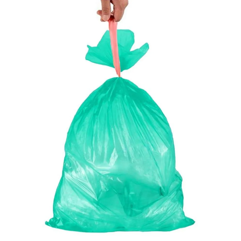 7X ROTOLI SACCHETTI BUSTE SPAZZATURA 40LT 55X65CM CHIUSURA LACCETTO VERDE 105PZ